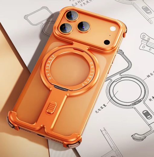 ¦Ð-shaped Metal Magnetic Mobile Phone Case