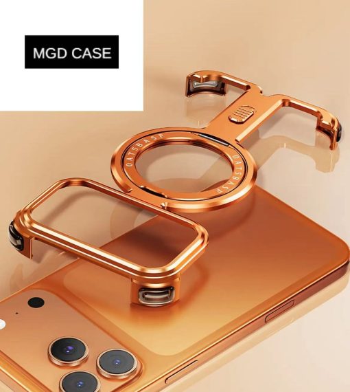 ¦Ð-shaped Metal Magnetic Mobile Phone Case