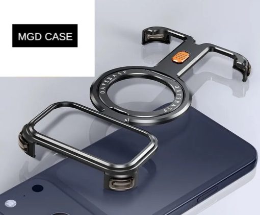 ¦Ð-shaped Metal Magnetic Mobile Phone Case