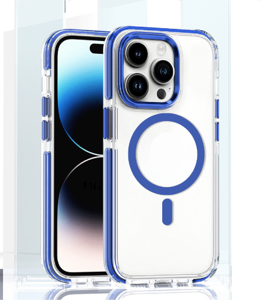 2024 New Anti-fall transparent magnetic phone case