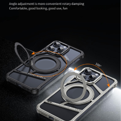 Magnetic Heat Dissipation Metal Rotating Stand Phone Case
