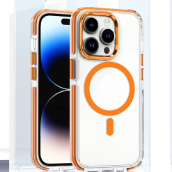 2024 New Anti-fall transparent magnetic phone case