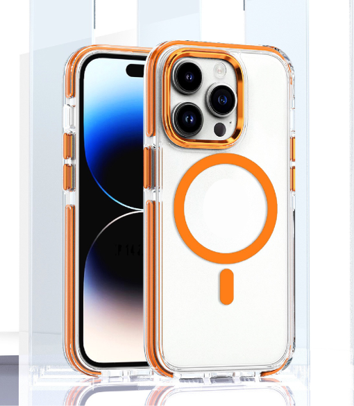 2024 New Anti-fall transparent magnetic phone case