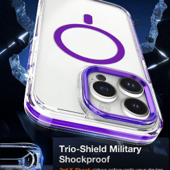 2024 New Anti-fall transparent magnetic phone case