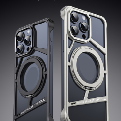 Magnetic Heat Dissipation Metal Rotating Stand Phone Case