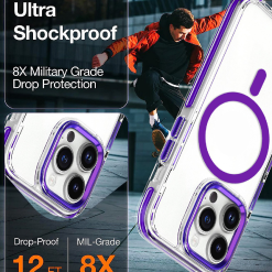 2024 New Anti-fall transparent magnetic phone case