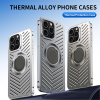 Ice-dazzling buckle heat dissipation magnetic metal phone case