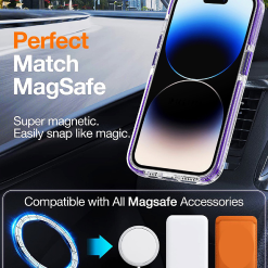 2024 New Anti-fall transparent magnetic phone case