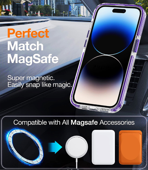 2024 New Anti-fall transparent magnetic phone case