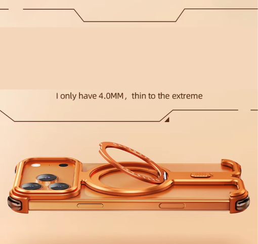 ¦Ð-shaped Metal Magnetic Mobile Phone Case