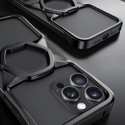 Hexagonal Metal Stand Magnetic Phone Case