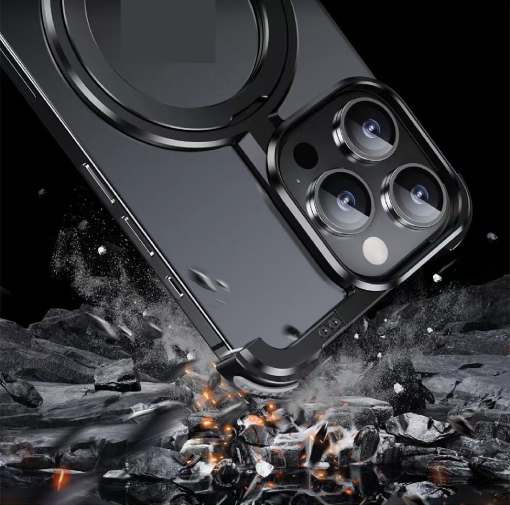 ¦Ð-shaped Metal Magnetic Mobile Phone Case