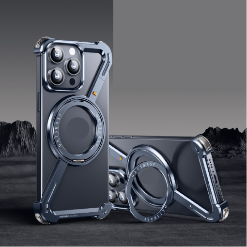 Z-shaped Metal Rotating Stand Magnetic Phone Case