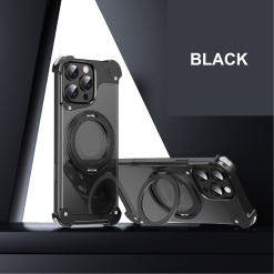 Fragrance Transparent Alloy Bracket Magnetic Phone Case