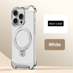 Brand New Plain Leather Borderless Magnetic Bracket Mobile Phone Case
