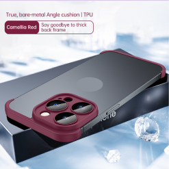 Frameless lens protective phone case