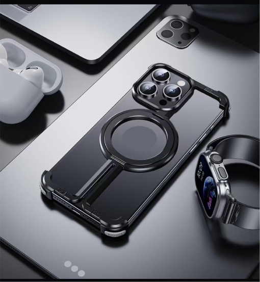 ¦Ð-shaped Metal Magnetic Mobile Phone Case