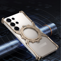 2025 Mechanical Gear Luminous Rotating Bracket Magnetic Phone Case