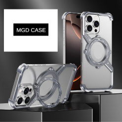 S-shaped Compass Rotating Magnetic Bracket Mobile Phone Case
