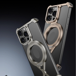 Personalized X-Line Styling Metal Magnetic Rotating Bracket Phone Case