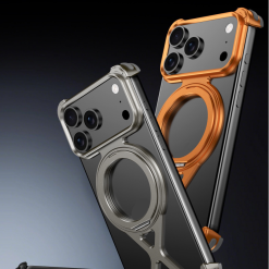 Personalized X-Line Styling Metal Magnetic Rotating Bracket Phone Case