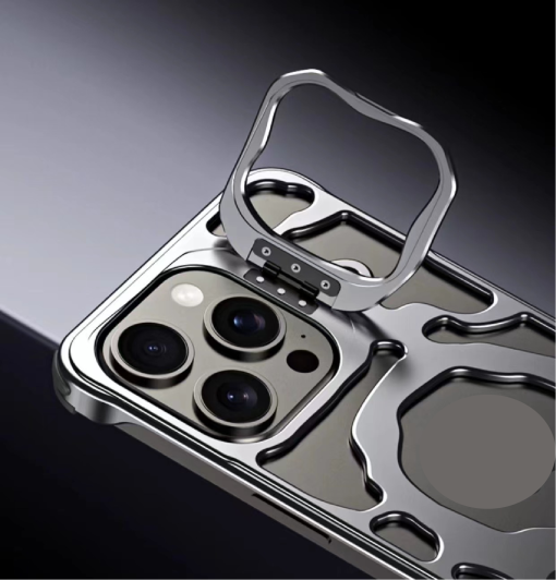 Lucky Cloud Aluminum Alloy Magnetic Stand Phone Case