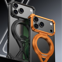 Personalized X-Line Styling Metal Magnetic Rotating Bracket Phone Case
