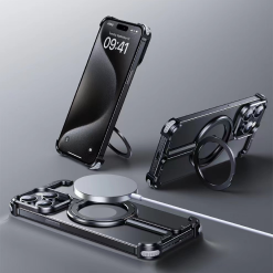 ¦Ð-shaped Metal Magnetic Mobile Phone Case