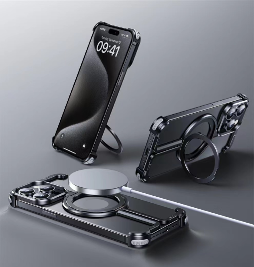 ¦Ð-shaped Metal Magnetic Mobile Phone Case
