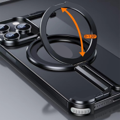 ¦Ð-shaped Metal Magnetic Mobile Phone Case