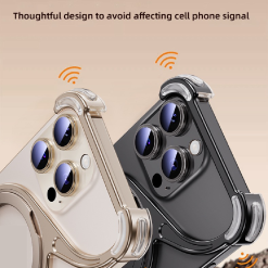 M-shaped Metal Rotating Stand Magnetic Phone Case
