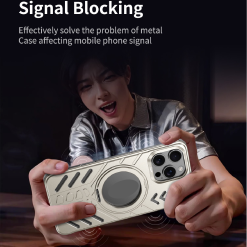 New Knight Series Metal Heat Dissipation Magnetic Phone Case