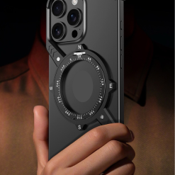 S-shaped Compass Rotating Magnetic Bracket Mobile Phone Case