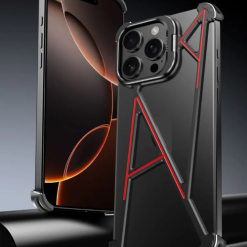 Innovative A-shaped Metal Lens Holder Phone Case