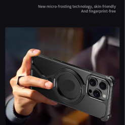 Personalized X-Line Styling Metal Magnetic Rotating Bracket Phone Case