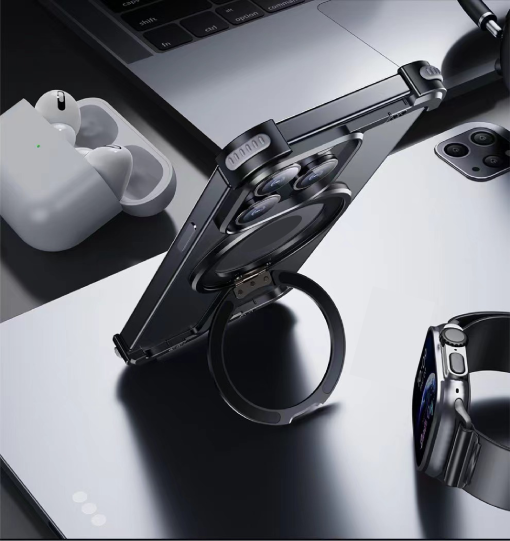 ¦Ð-shaped Metal Magnetic Mobile Phone Case