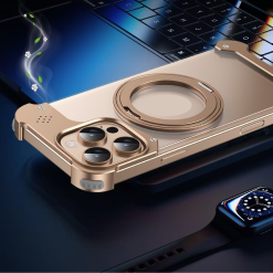 Fragrance Transparent Alloy Bracket Magnetic Phone Case