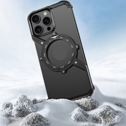 S-shaped Compass Rotating Magnetic Bracket Mobile Phone Case