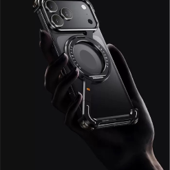 Creative Z-shaped Metal Rotating Stand Magnetic Phone Case