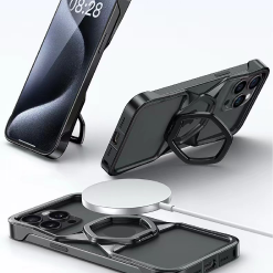 Hexagonal Metal Stand Magnetic Phone Case