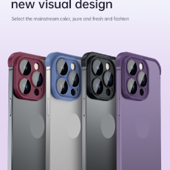 Frameless lens protective phone case