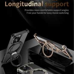 Personalized X-Line Styling Metal Magnetic Rotating Bracket Phone Case