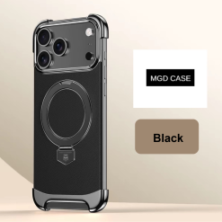 Brand New Plain Leather Borderless Magnetic Bracket Mobile Phone Case